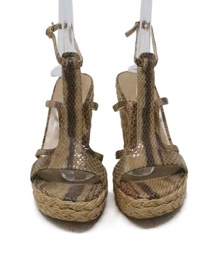 Stuart Weitzman Python Espadrille Wedges 3