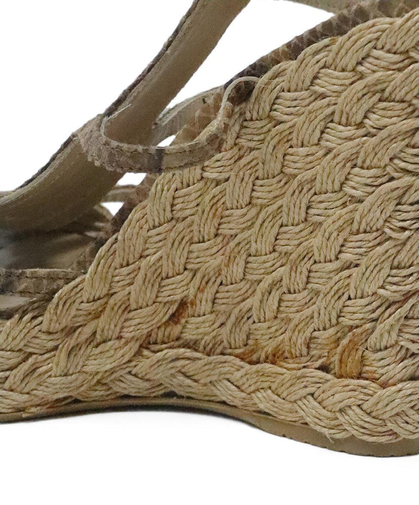 Stuart Weitzman Python Espadrille Wedges 8