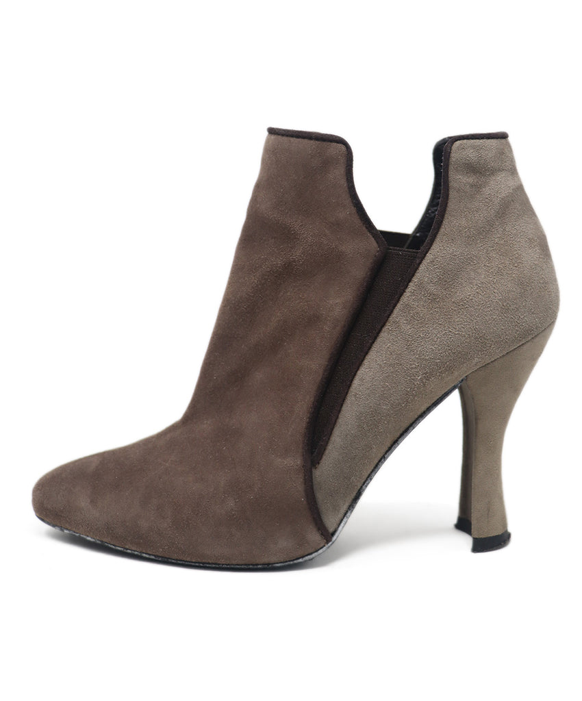 Stuart Weitzman Taupe Suede Heeled Booties 1