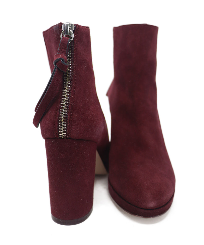 Stuart Weitzman Burgundy Suede Booties 2