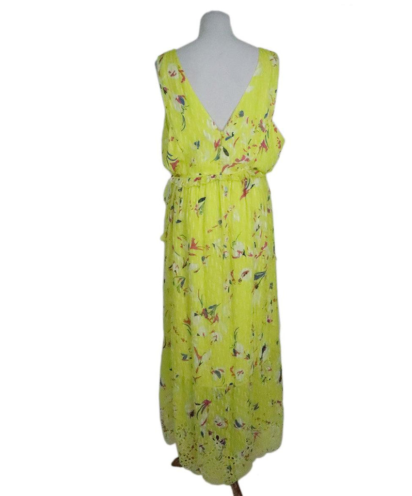 Tanya Taylor Yellow Floral Print Dress sz 14 - Michael's Consignment NYC