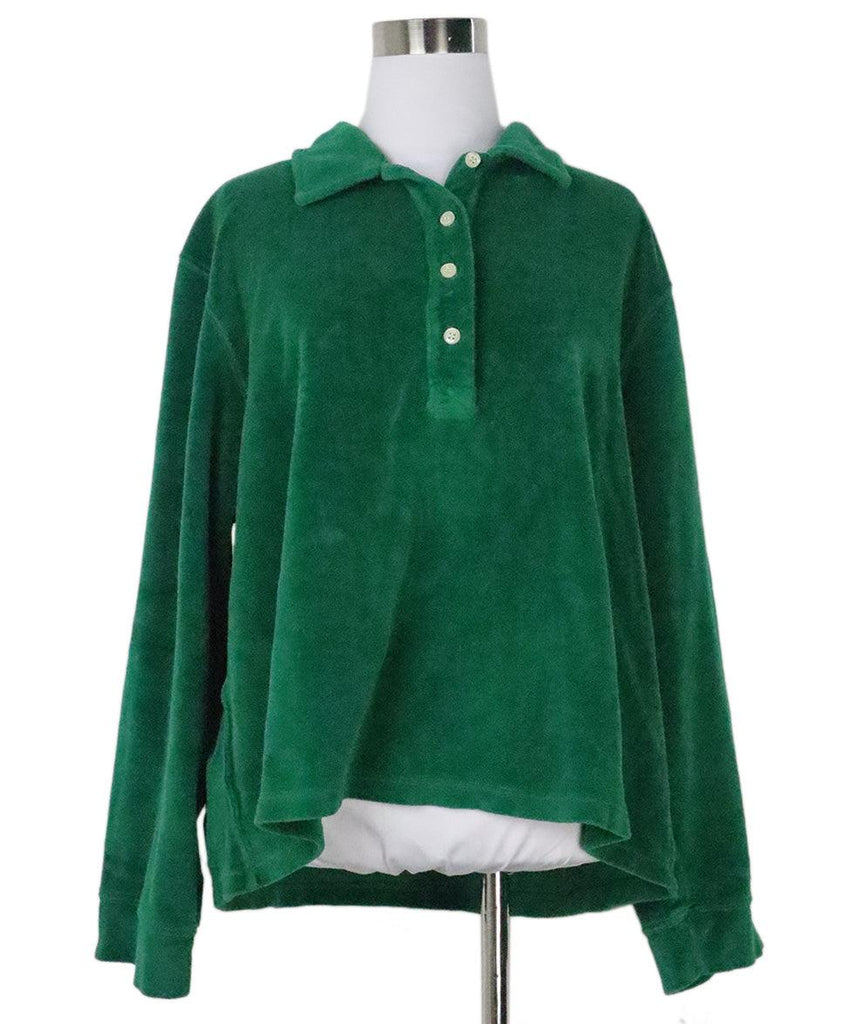 The Great Green Velour Top 