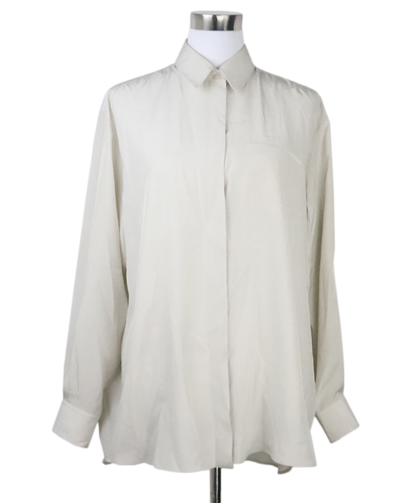 The Row Beige Silk Blouse 