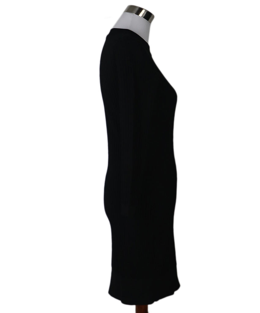 The Row Black Ribbed Dress 1