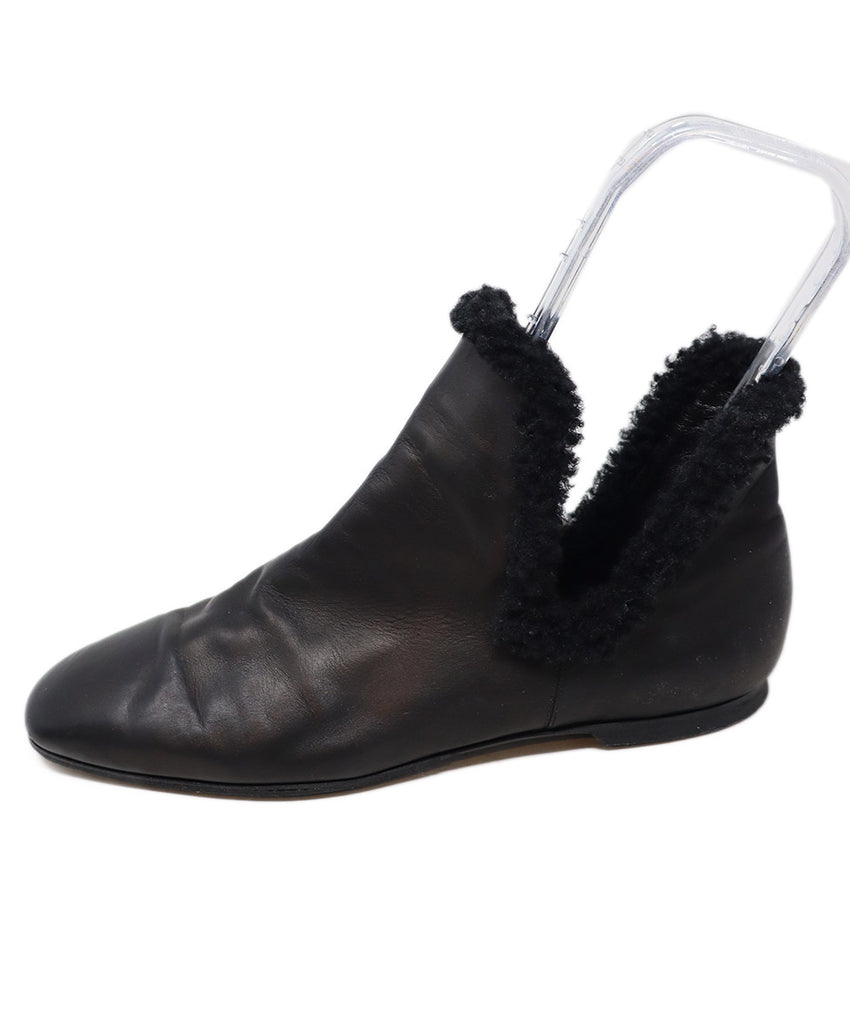 The Row Black Leather Shearling Booties 1