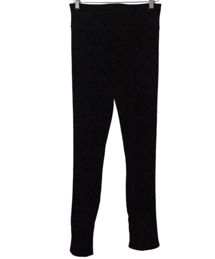 The Row Black Ribbed Leggings 