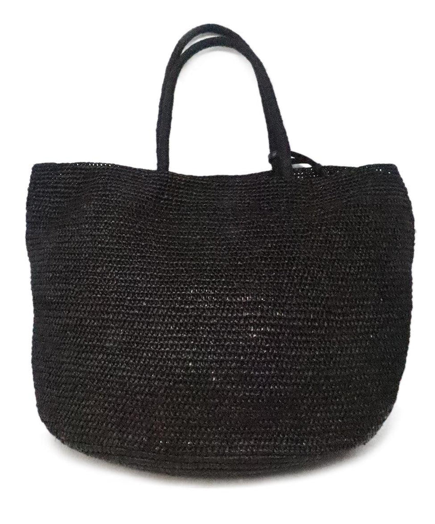 The Row Black Straw Tote 