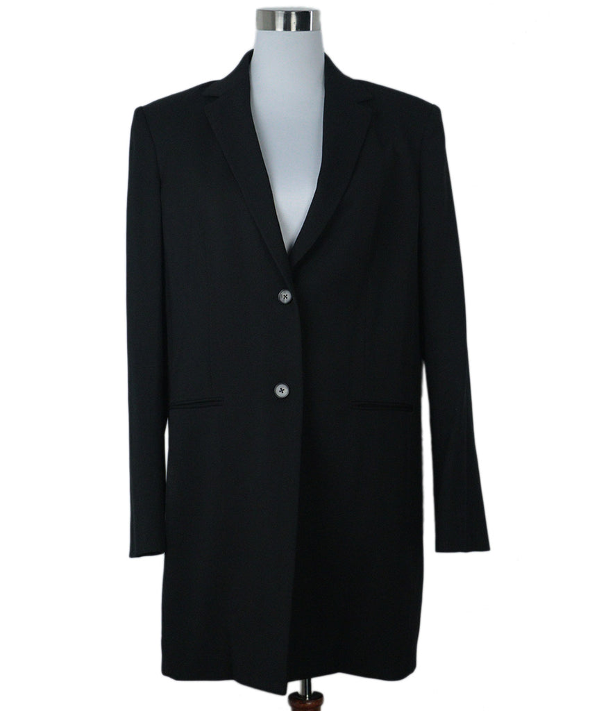 The Row Black Wool Coat 