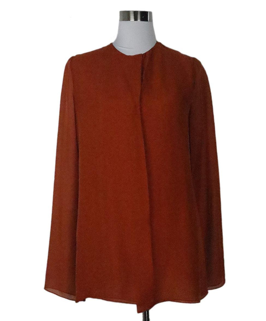 The Row Orange Silk Blouse 