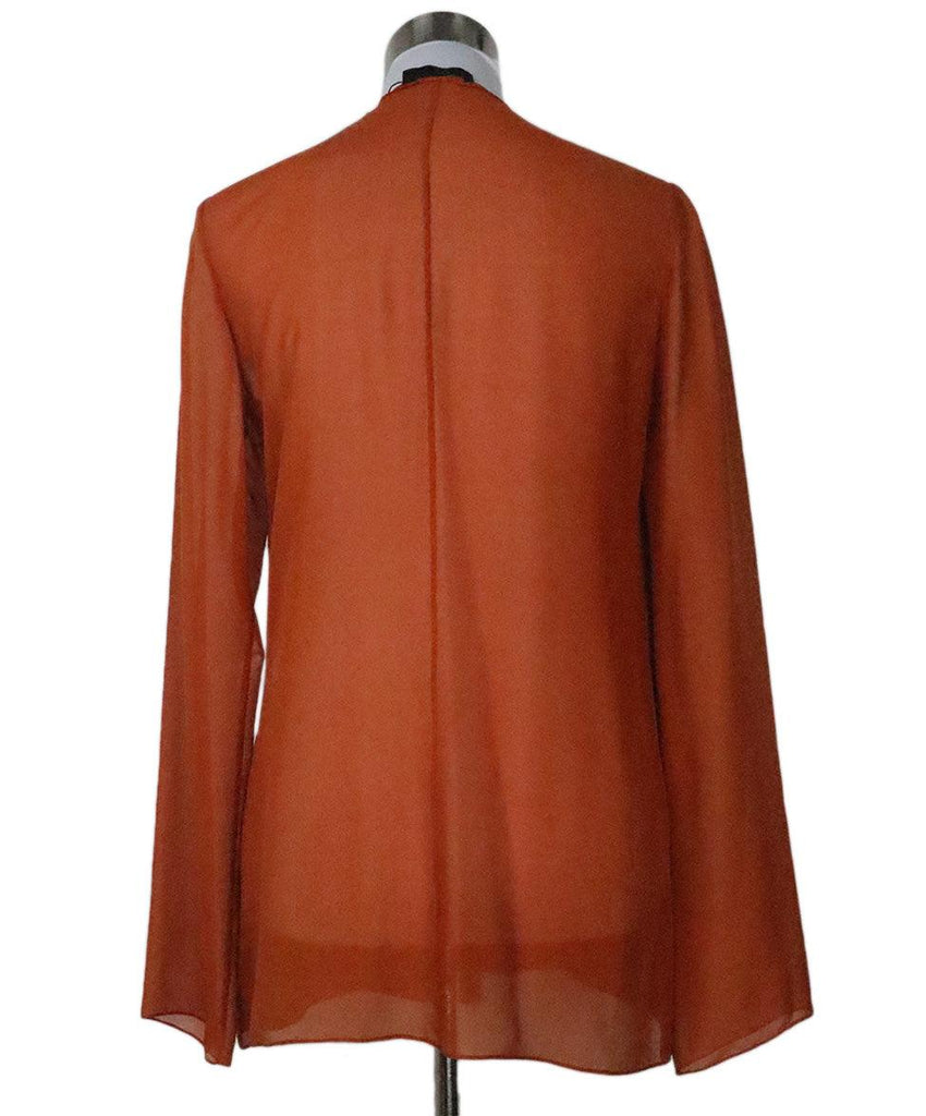 The Row Orange Silk Blouse 2