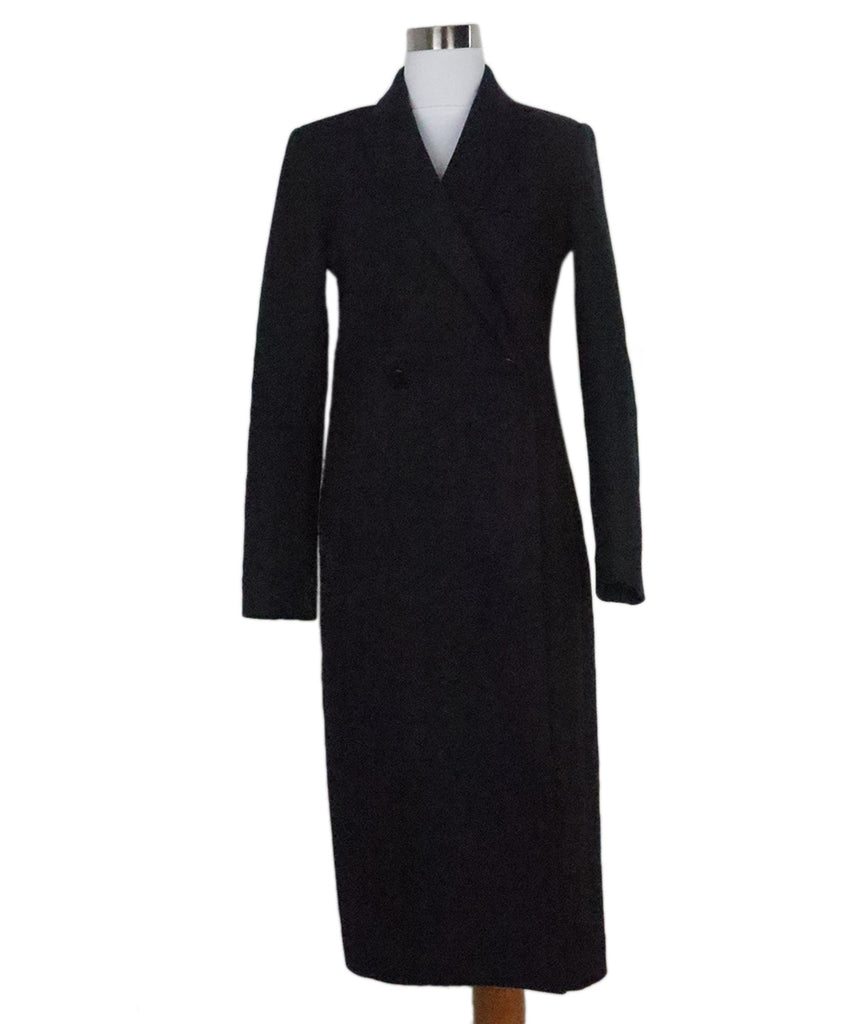 Theory Black Wool Long Coat 