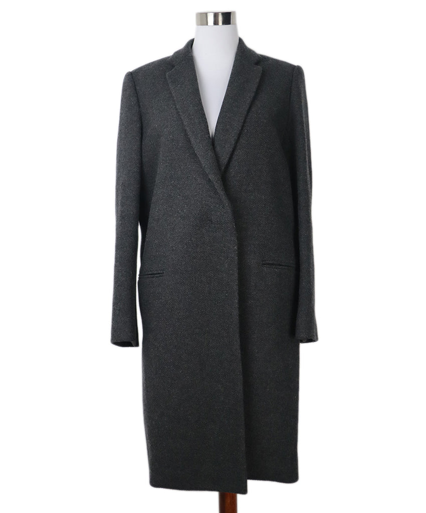 Theory Charcoal Wool Coat 