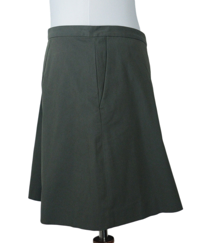 Theory Olive Green Mini Skirt 1