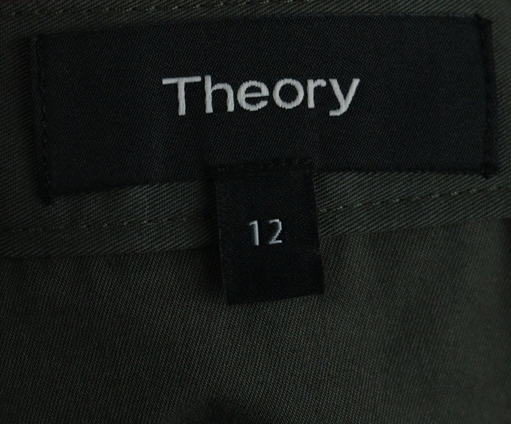 Theory Olive Green Mini Skirt 3