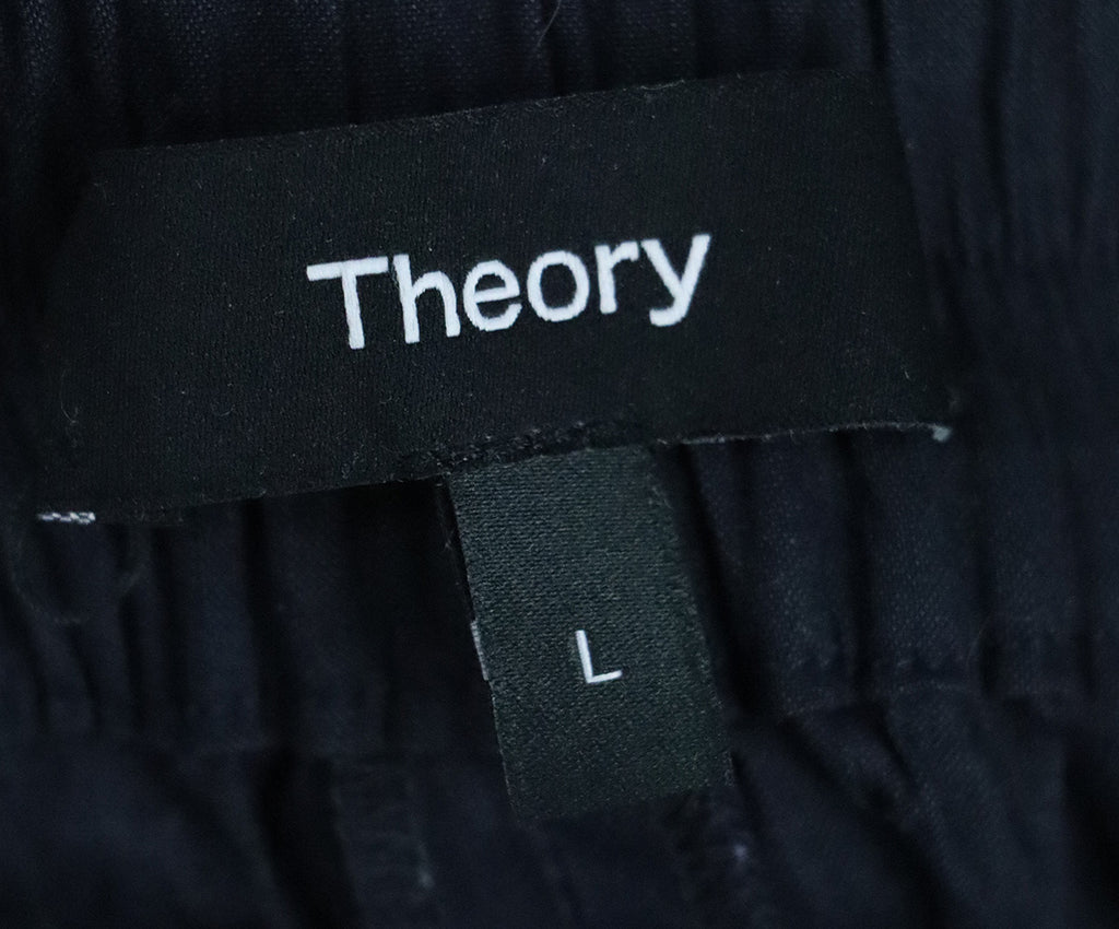 Theory Blue Navy Linen Viscose Shorts 2