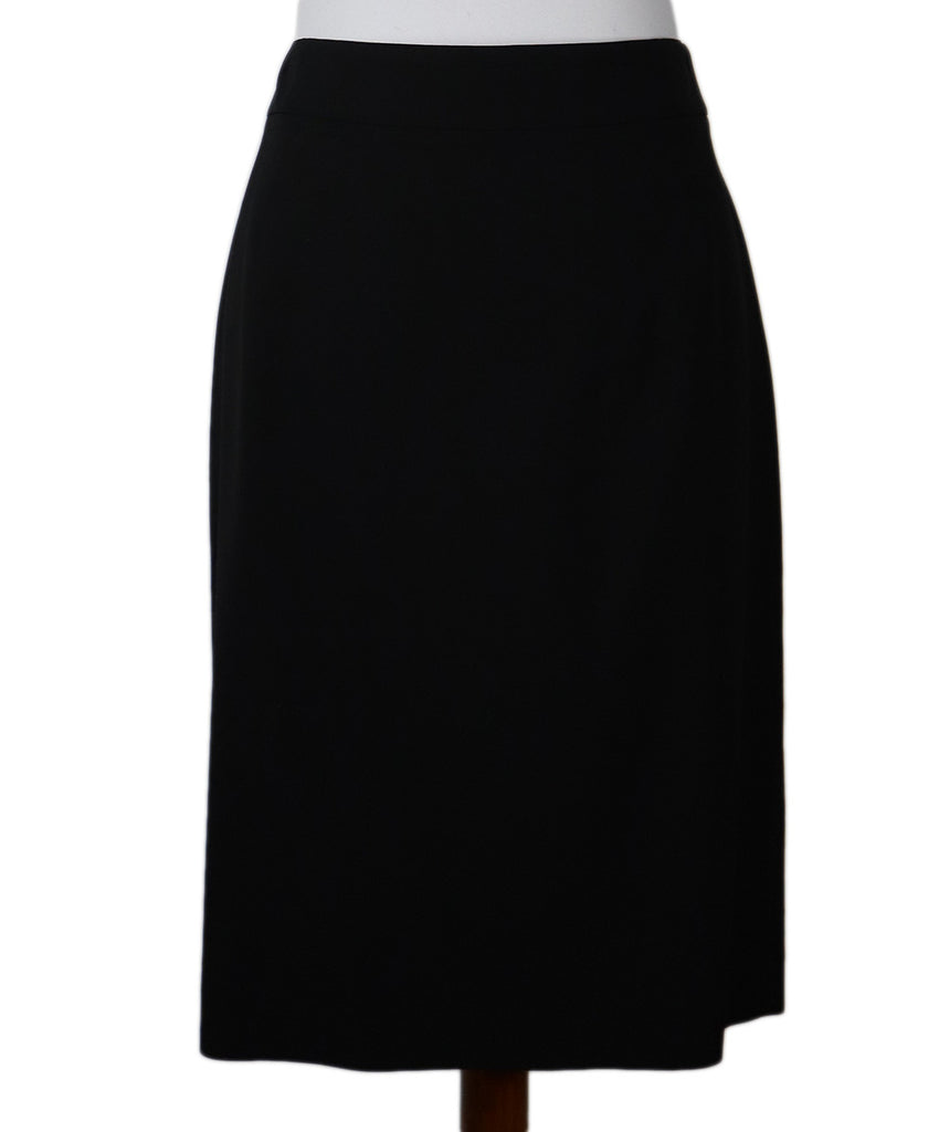 Theory Black Wool Skirt 