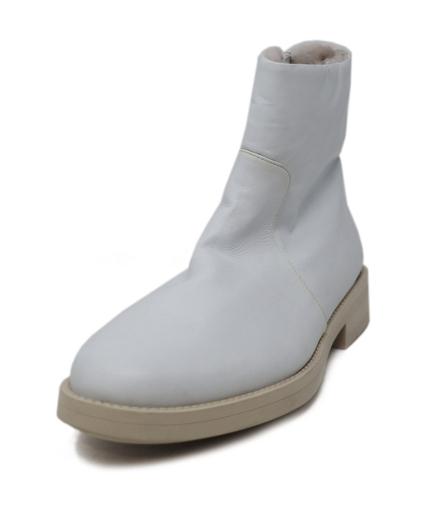 Theory White Shearling Booties 