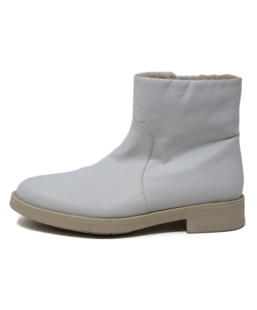 Theory White Shearling Booties 1