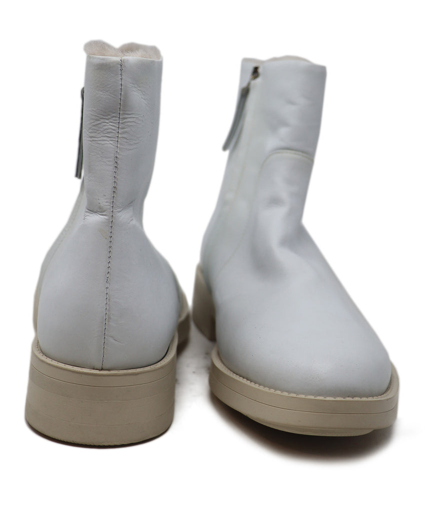 Theory White Shearling Booties 2