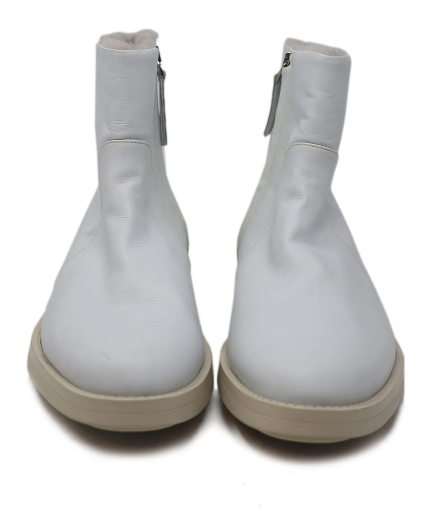 Theory White Shearling Booties 3