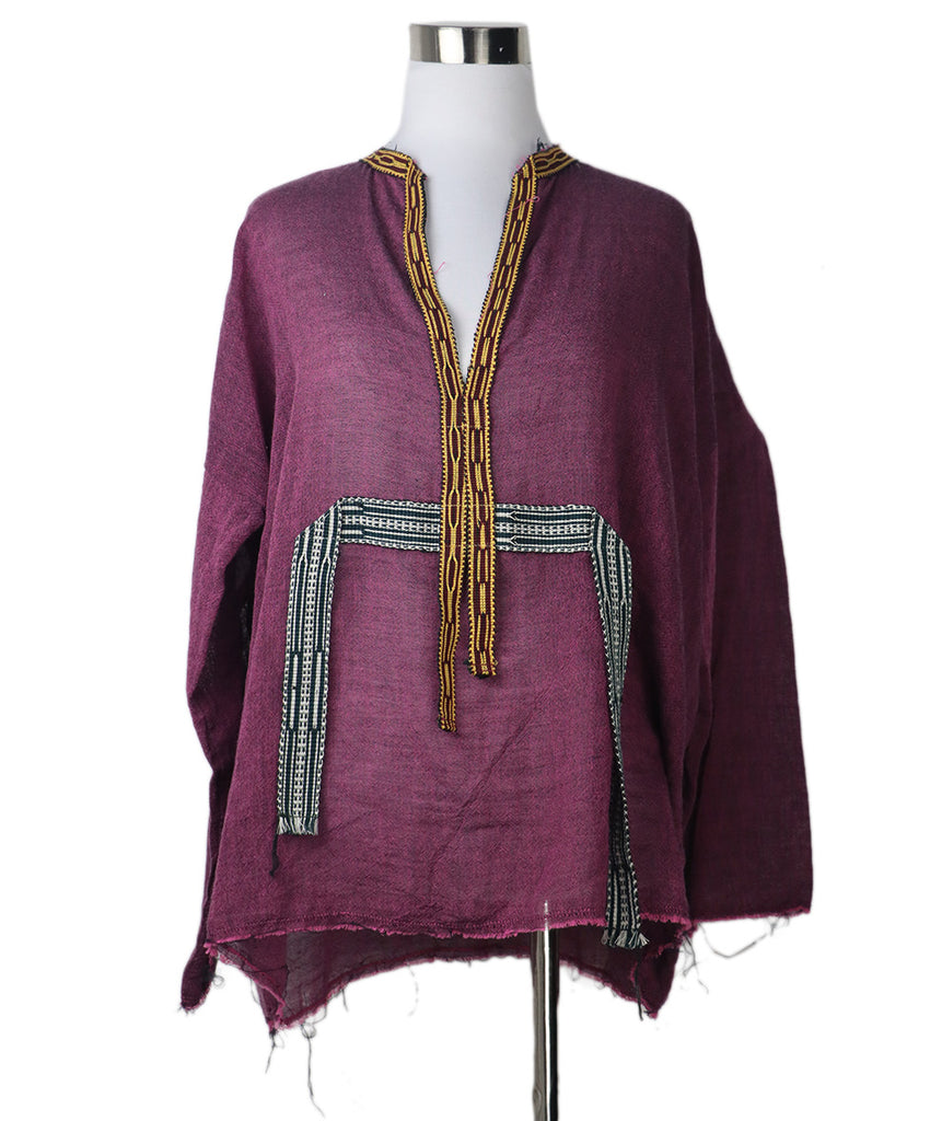 Theros Purple Cotton Blouse 