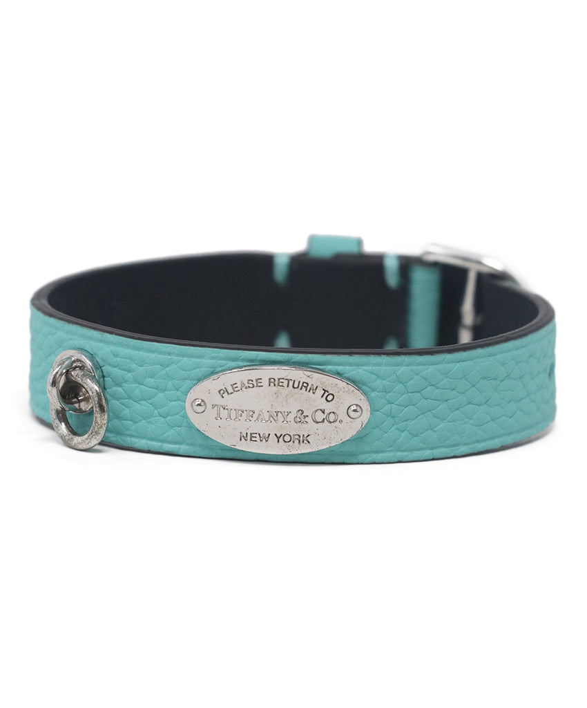 Tiffany & Co. Aqua Leather Bracelet 