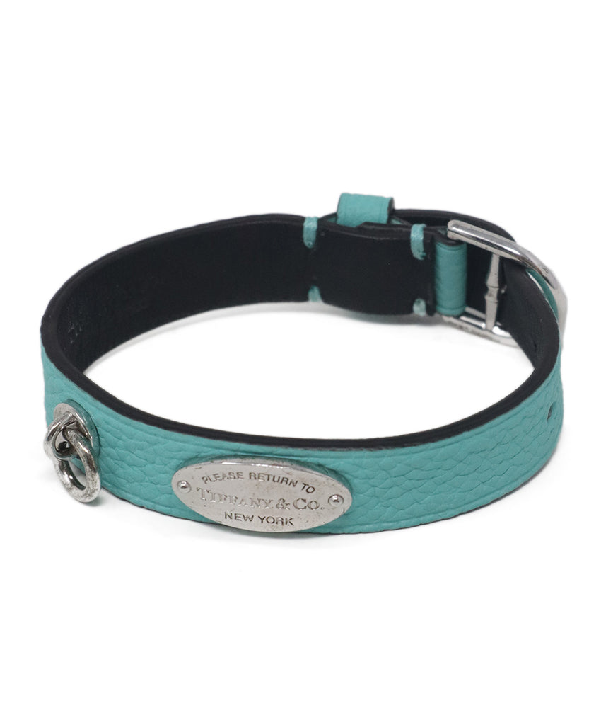 Tiffany & Co. Aqua Leather Bracelet 1