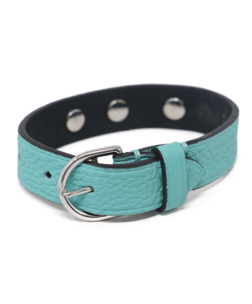 Tiffany & Co. Aqua Leather Bracelet 2