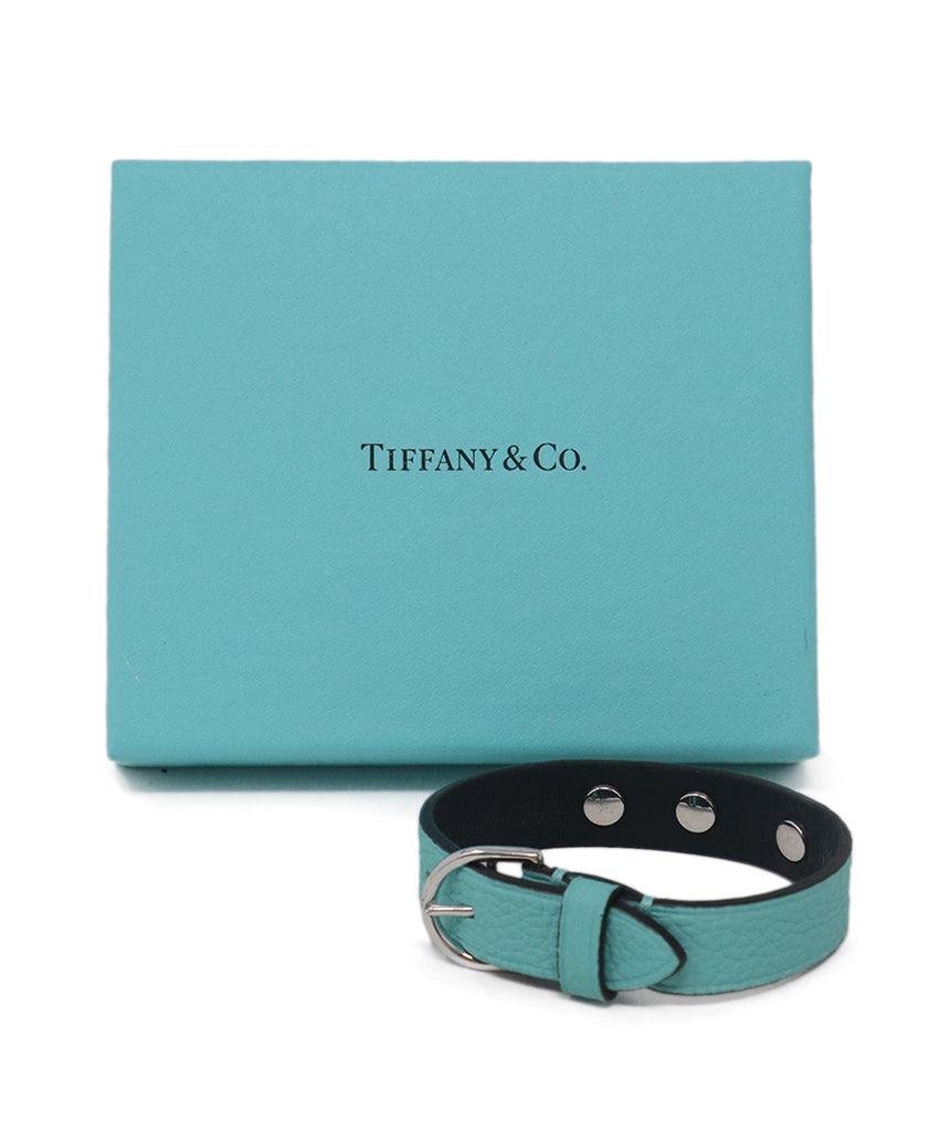 Tiffany & Co. Aqua Leather Bracelet 3