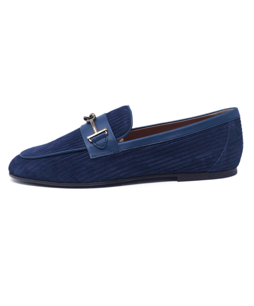 Tod's Blue Suede & Leather Flats 1