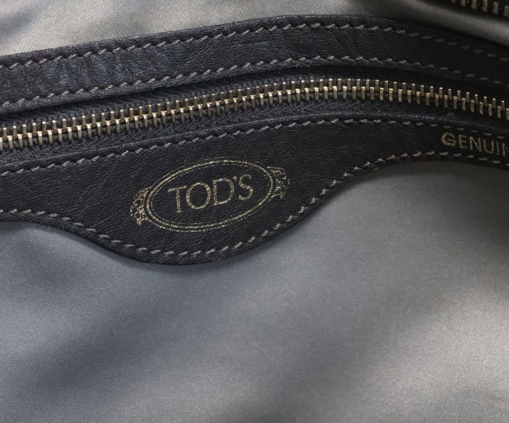 Tod's Grey Leather Shoulder Bag 8