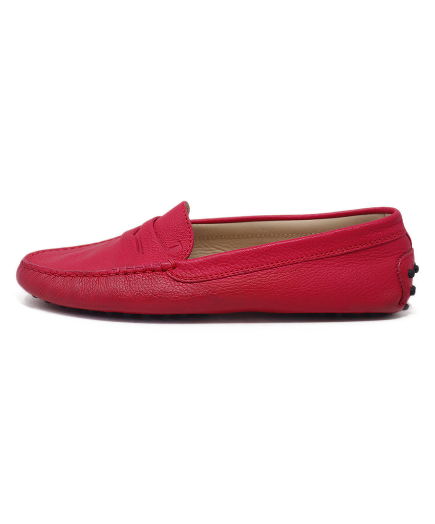 Tod's Fuchsia Leather Loafers 1