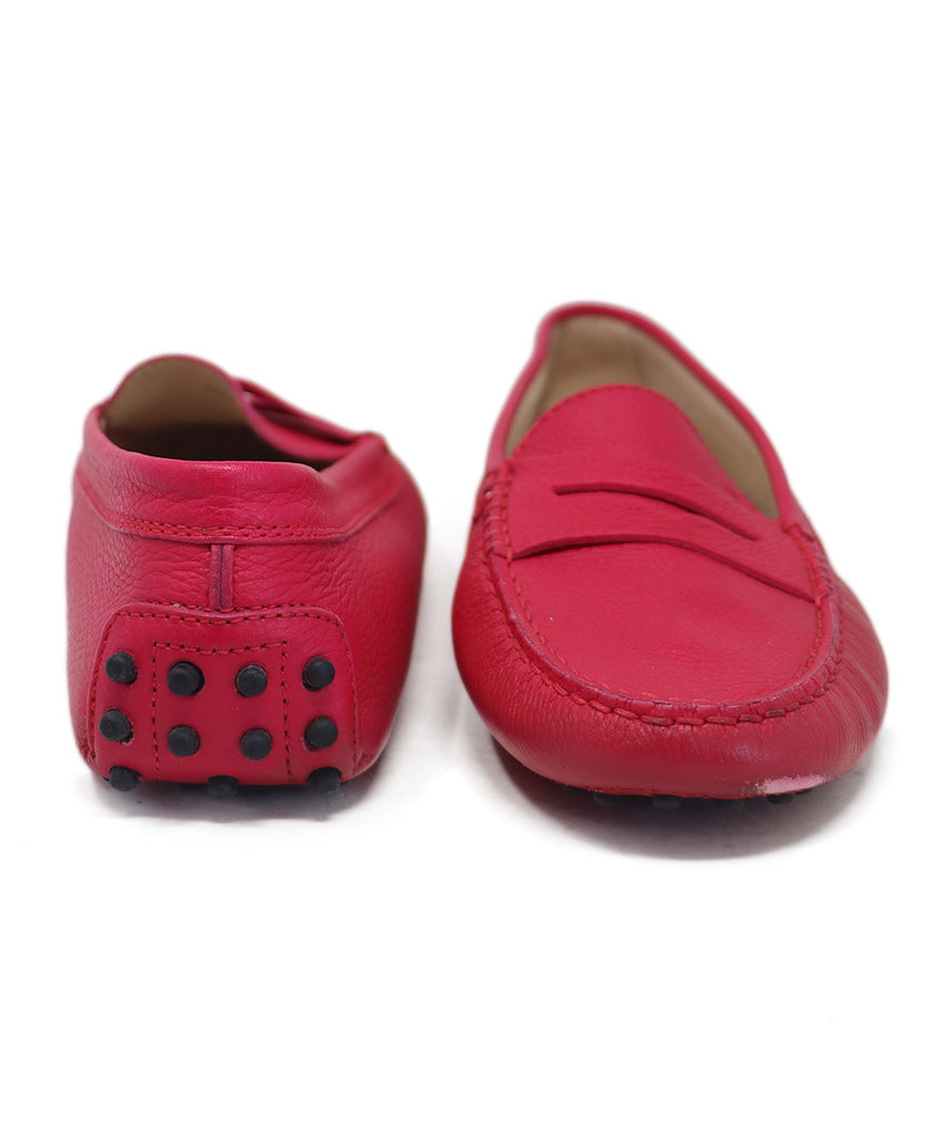 Tod's Fuchsia Leather Loafers 2