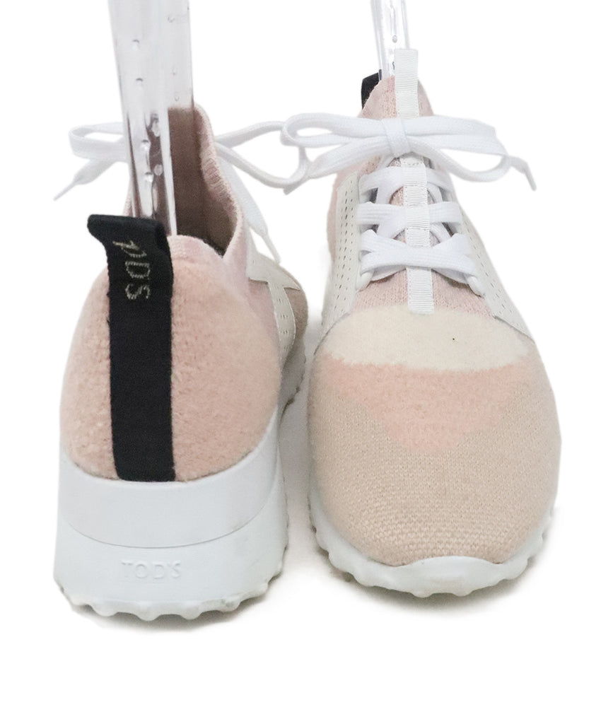 Tod's Pink & Cream Knit Sneakers 2