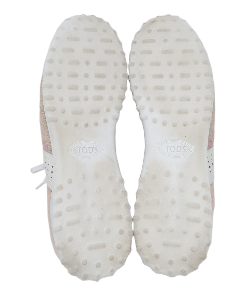 Tod's Pink & Cream Knit Sneakers 4