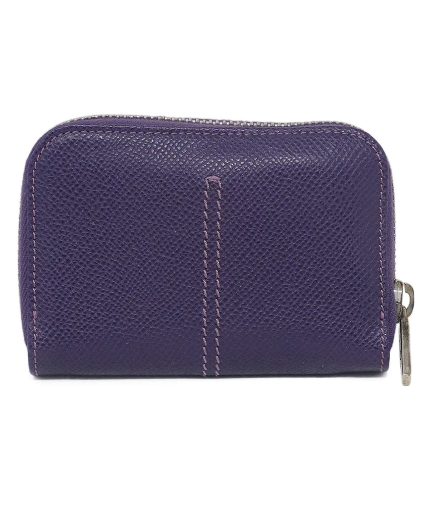 Tod's Purple Leather Card Case 