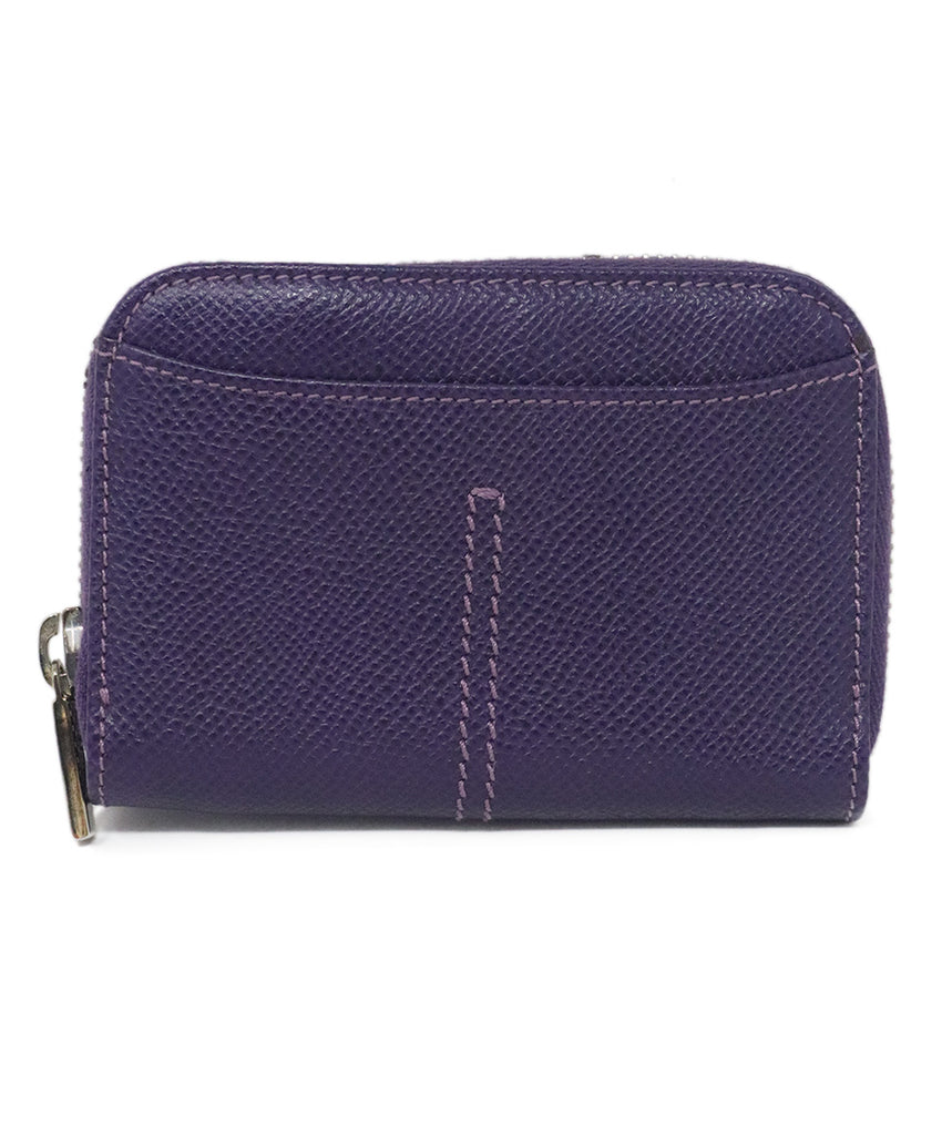 Tod's Purple Leather Card Case 2