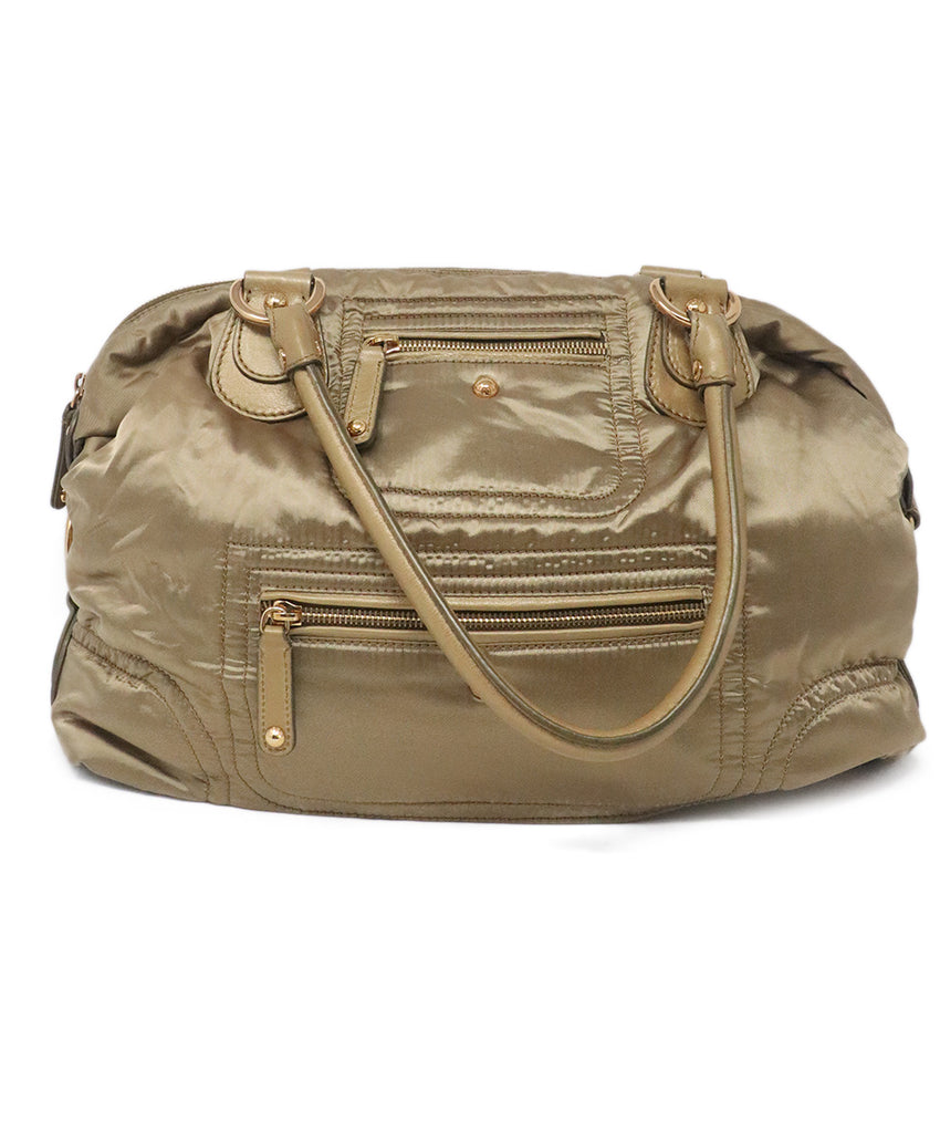 Tod's Gold Nylon Shoulder Bag 