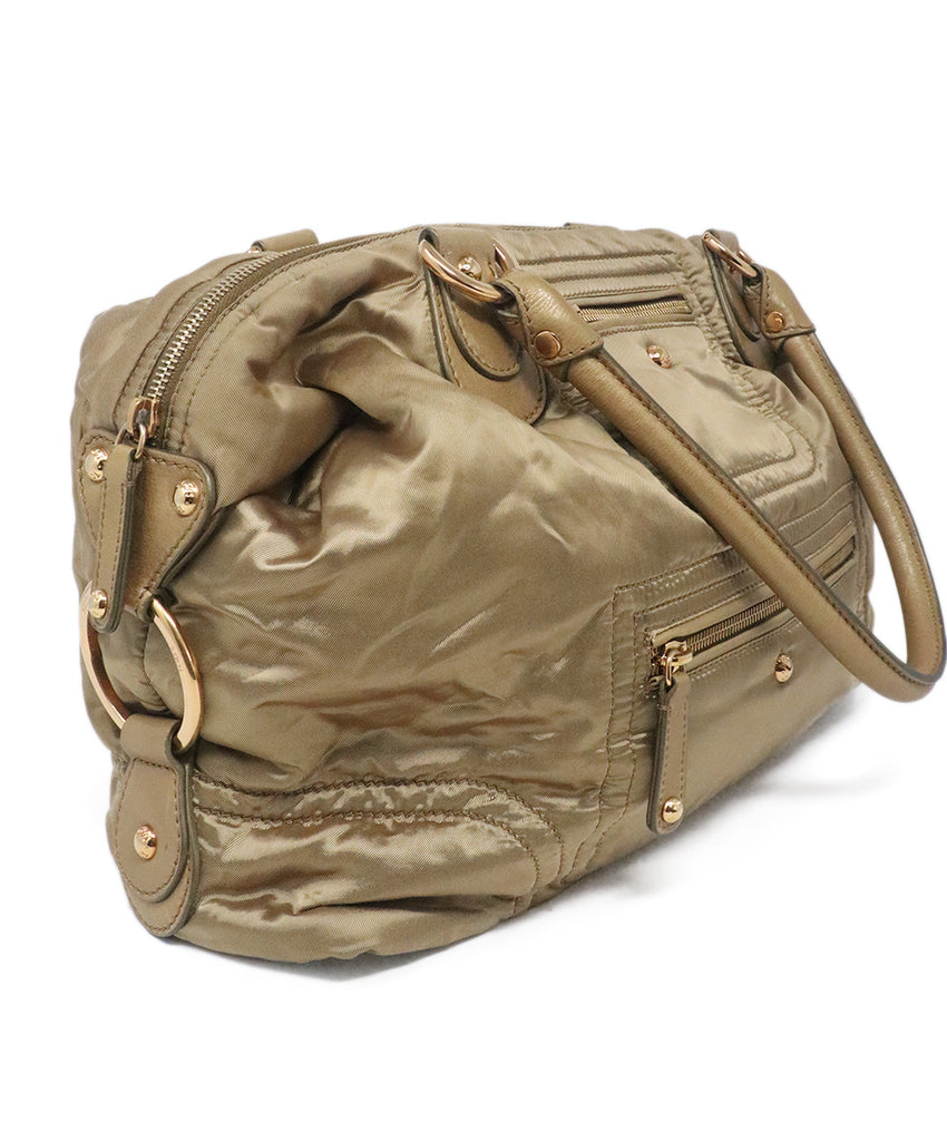 Tod's Gold Nylon Shoulder Bag 1