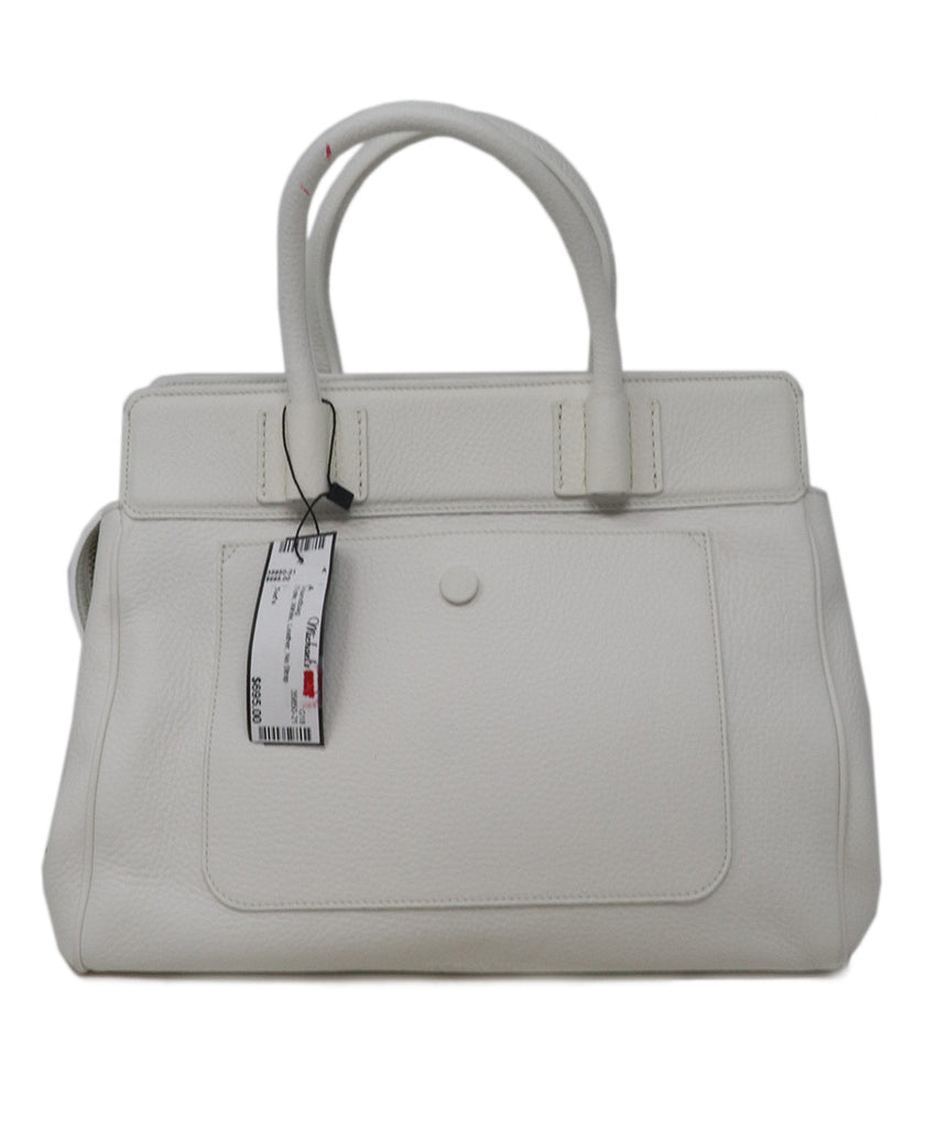 Tod's White Leather No Strap Handbag 2