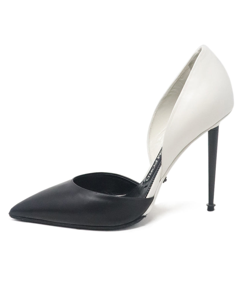 Tom Ford Black & White Leather Heels 1