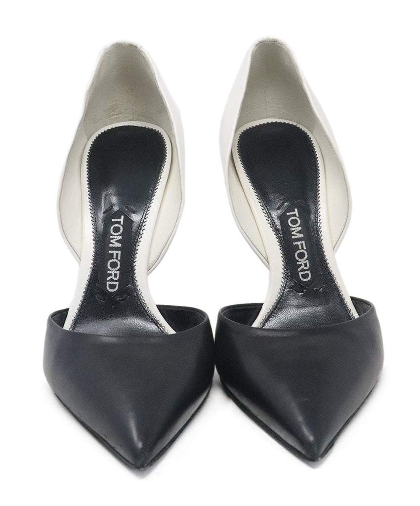 Tom Ford Black & White Leather Heels 3