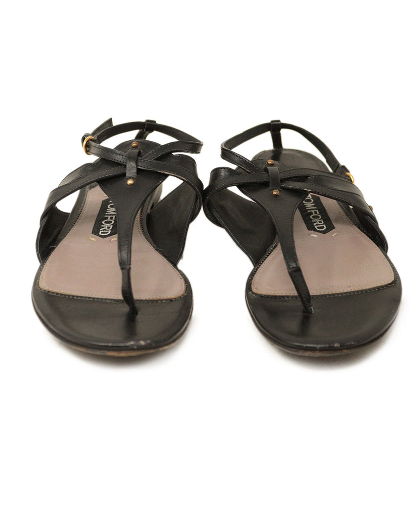 Tom Ford Black Leather Sandals 3