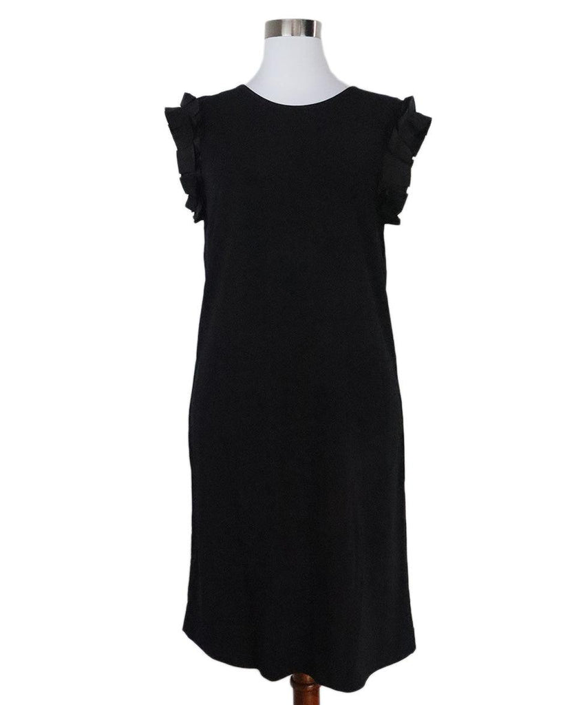 Tory Burch Black Ruffle Trim Dress sz 8 - Michael's Consignment NYC