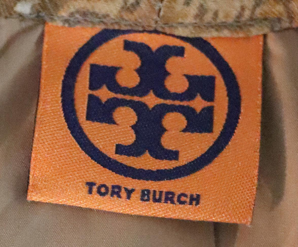 Tory Burch Tan & Grey Print Skirt 3