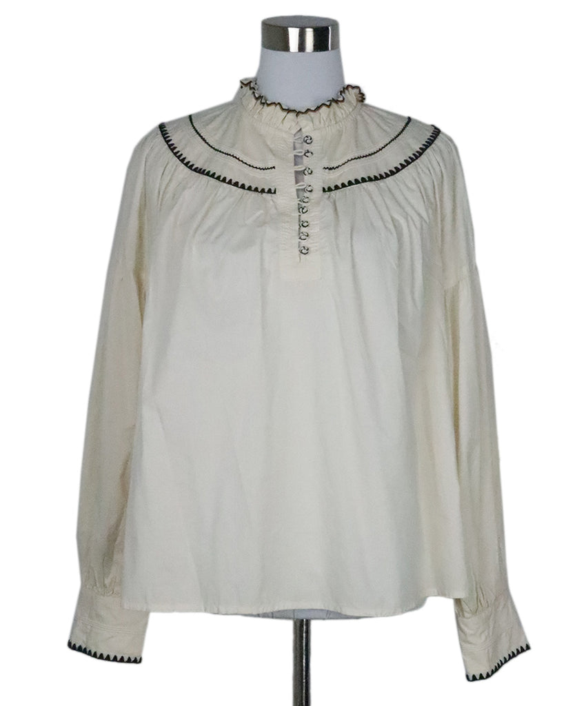 Ulla Johnson Cream & Black Blouse 