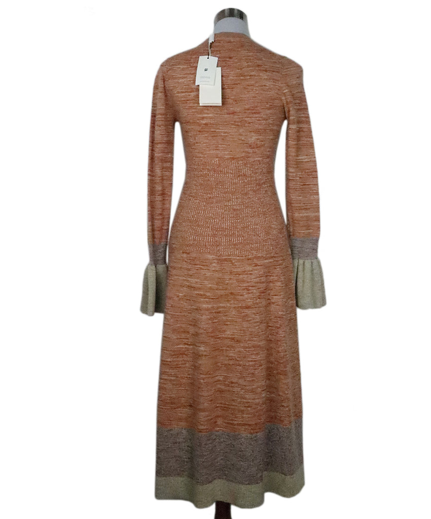 Ulla Johnson Orange & Beige Knit Dress 2