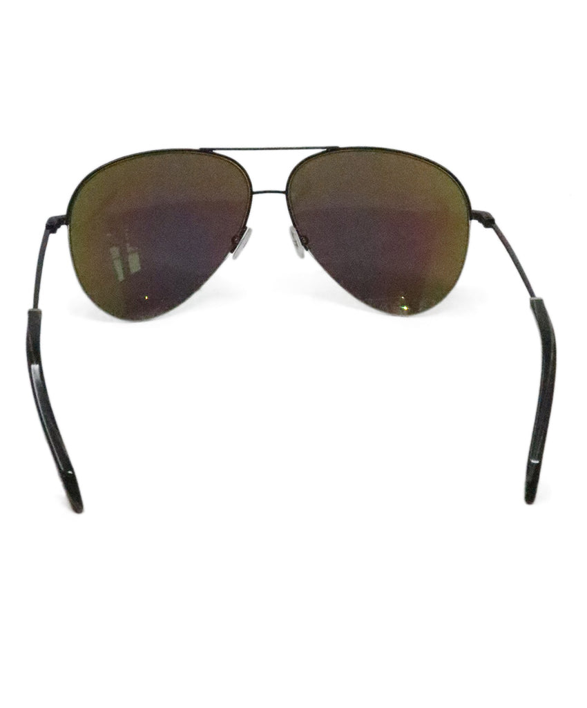 V. Beckham Black & Green Aviator Sunglasses 4