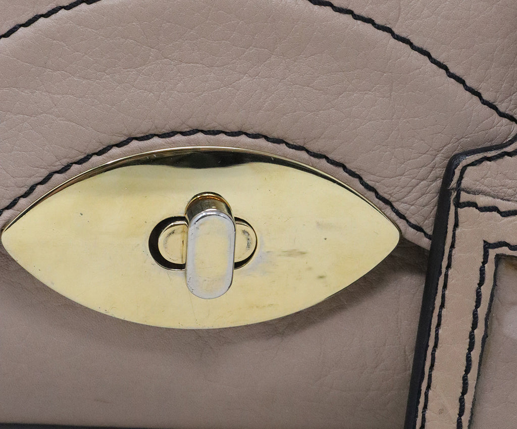 Valentino Beige Leather Satchel 10