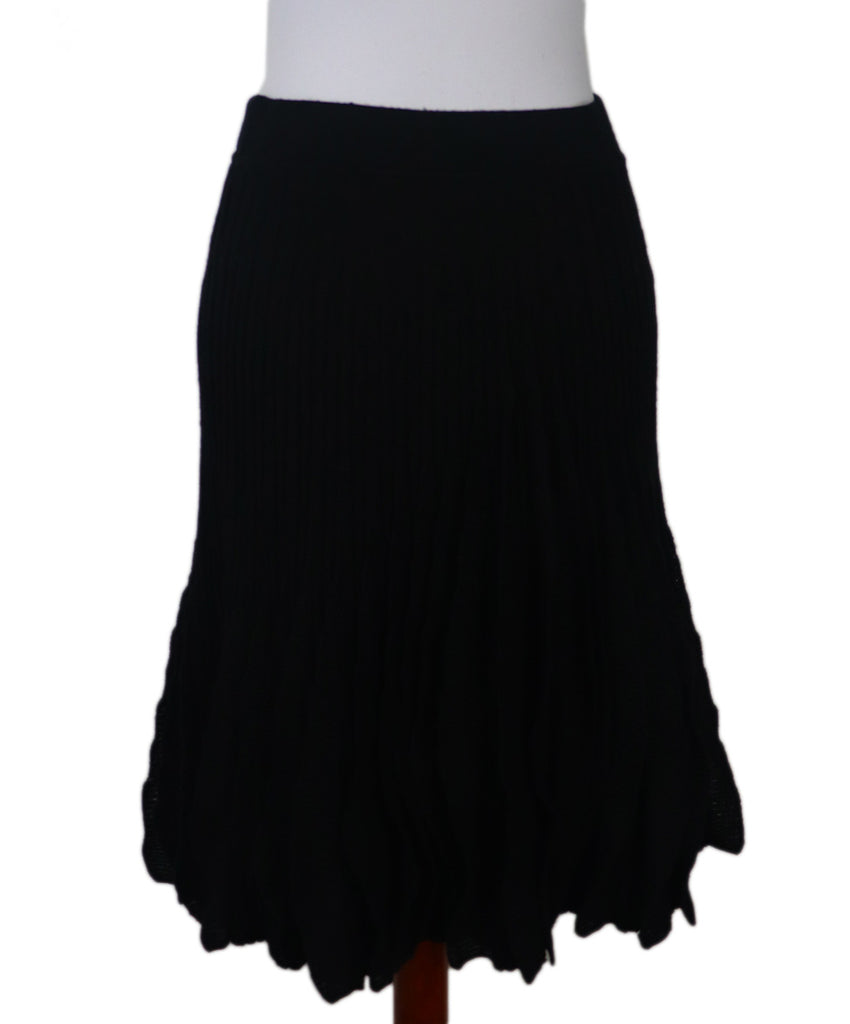 Valentino Black Wool Knit Skirt 2